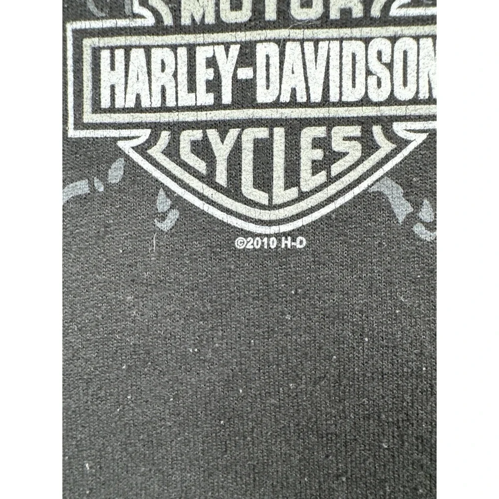 Harley Davidson Flames Hoodie Small Black Live Free Ride Free Onalaska WI